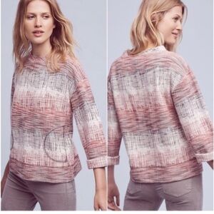 Anthropologie Postmark Etched Sunset Knit Top - Size M